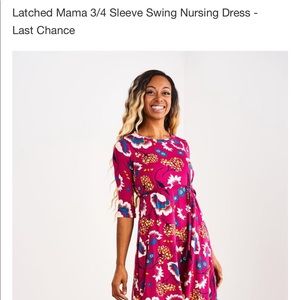 Latch Mama 3/4 Sleeve Swing Nursing Dress